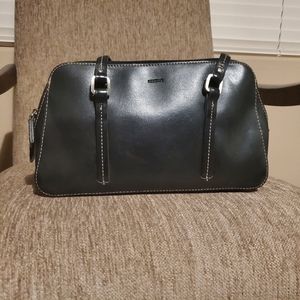 The Perfect Little Black purse with tan stitching